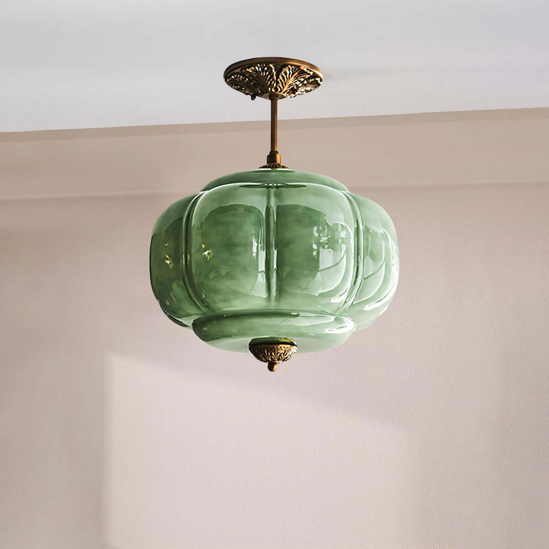 Zelvion Pendant Lamp - Vintage Pumpkin Creative Glass Lighting