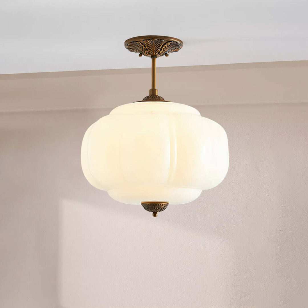 Zelvion Pendant Lamp - Vintage Pumpkin Creative Glass Lighting