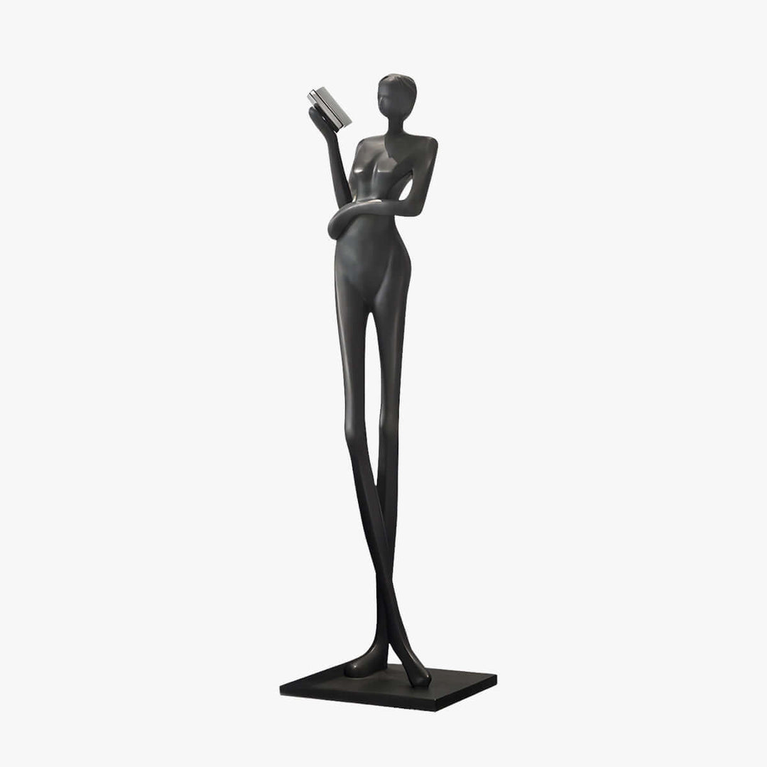 Elegant resin sculpture, 186cm tall, perfect for living room decorations in Art Deco style.