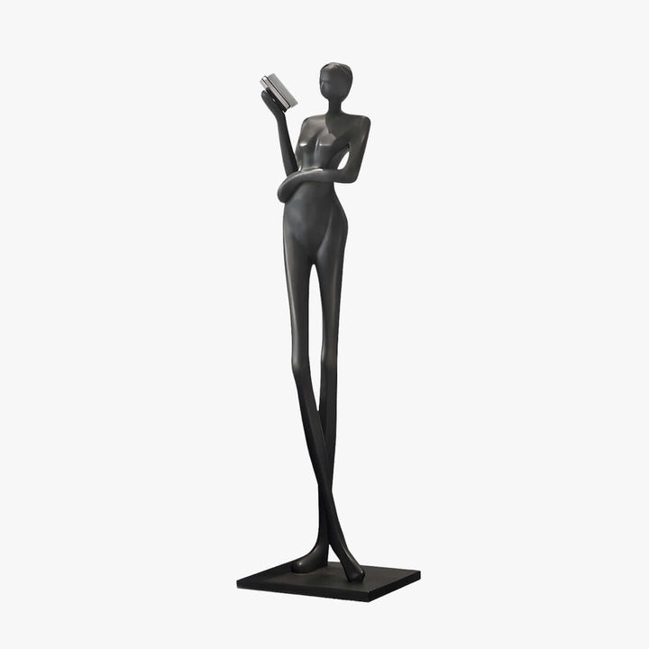 Elegant resin sculpture, 186cm tall, perfect for living room decorations in Art Deco style.
