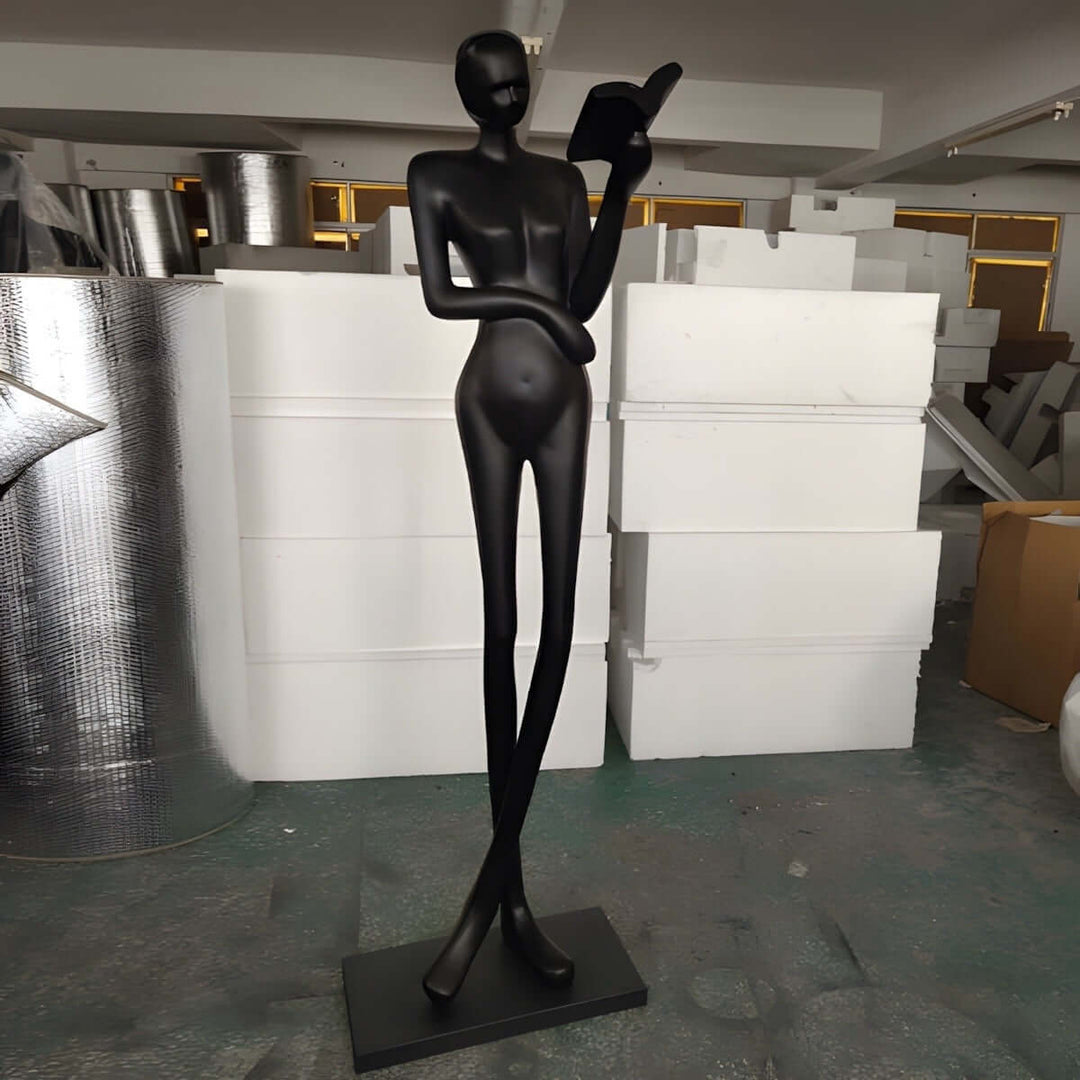 Stylish Zerima resin sculpture, 186cm tall, perfect for living room decorations in Art Deco style.