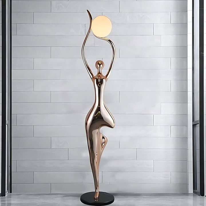 Sculptural art deco floor lamp with stylish design, perfect floor lights for living room, height 80cm.