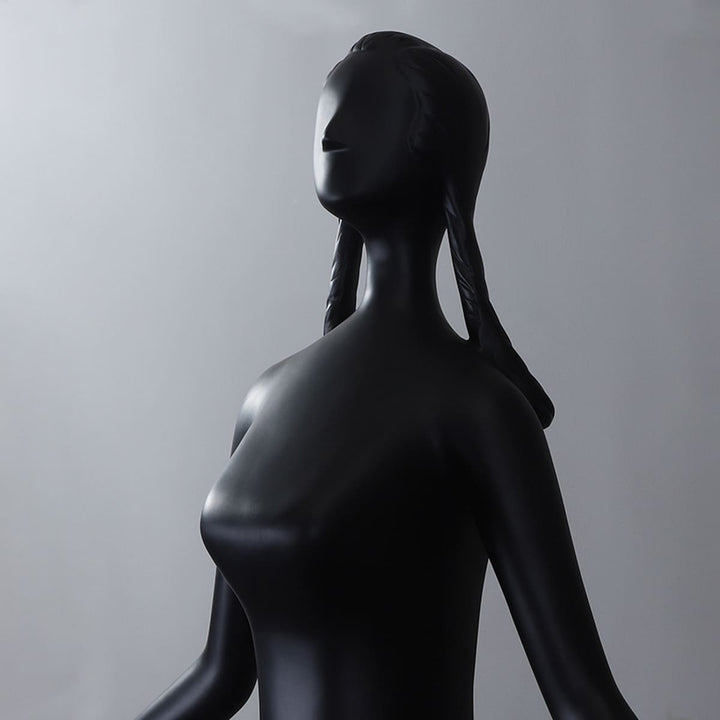 Zinelo Sculpture, a stunning black resin decorative ornament for art deco living room décor, 260cm diameter.