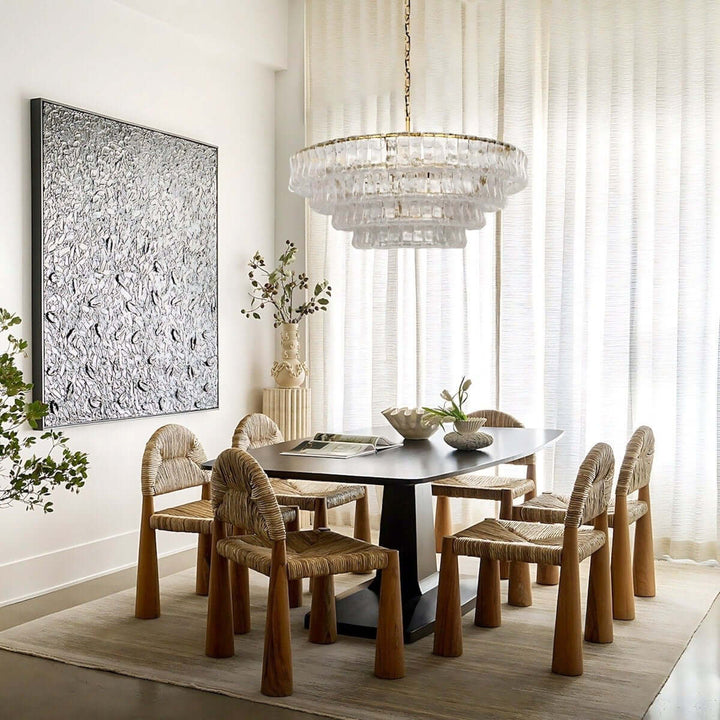 Zirvona Modern Chandelier β French Vintage Glass Dining Chandelier