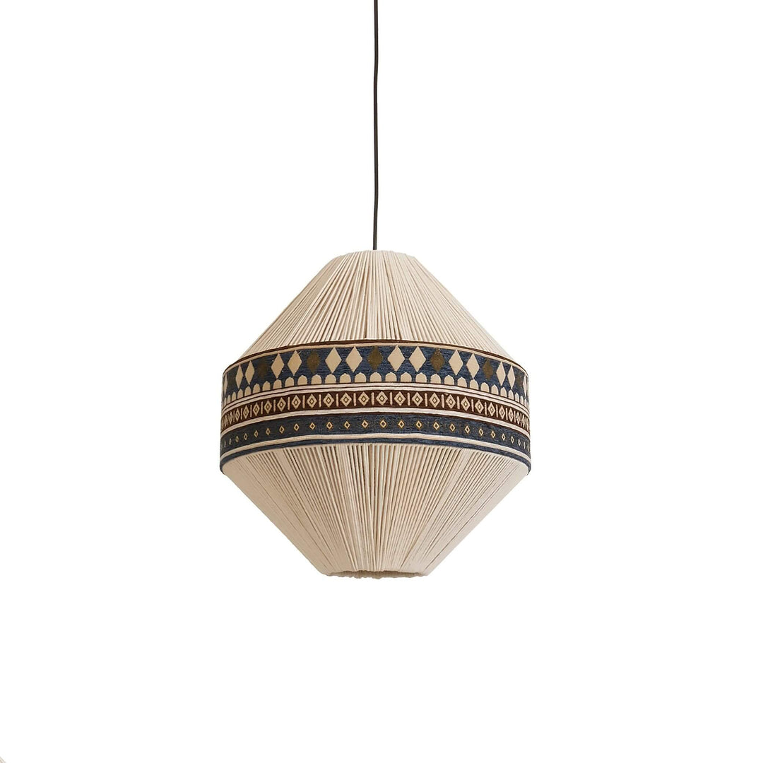Zolona Pendant Lamp - Boho Fabric Rustic Light for Dining & Living Room