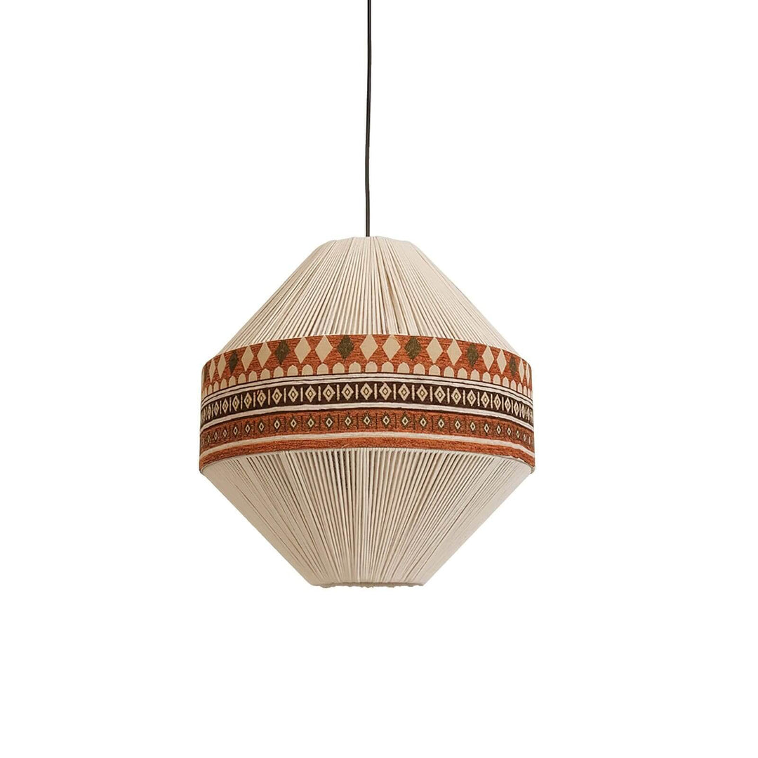 Zolona Pendant Lamp - Boho Fabric Rustic Light for Dining & Living Room