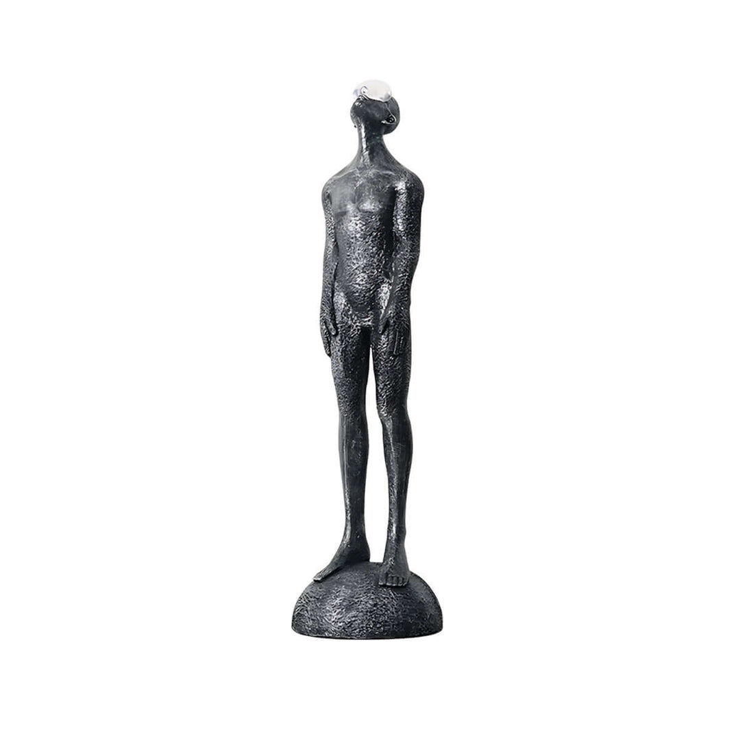 Zoreva resin sculpture depicting a standing figure, perfect for Living room decorations and Art Deco themes.