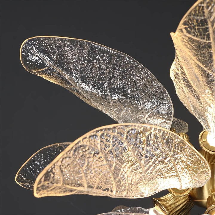 Zybril Chandelier - Modern Brass Art Deco Floral Light Fixture