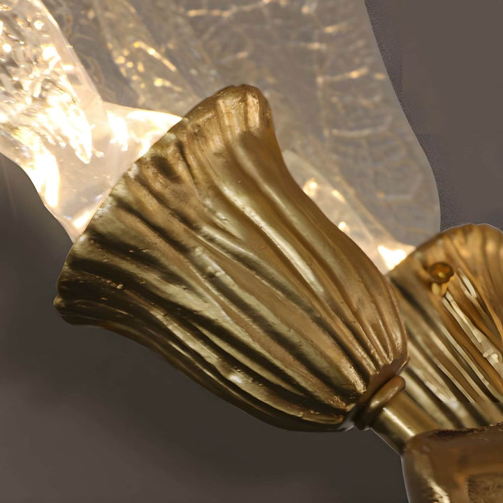Zybril Chandelier - Modern Brass Art Deco Floral Light Fixture