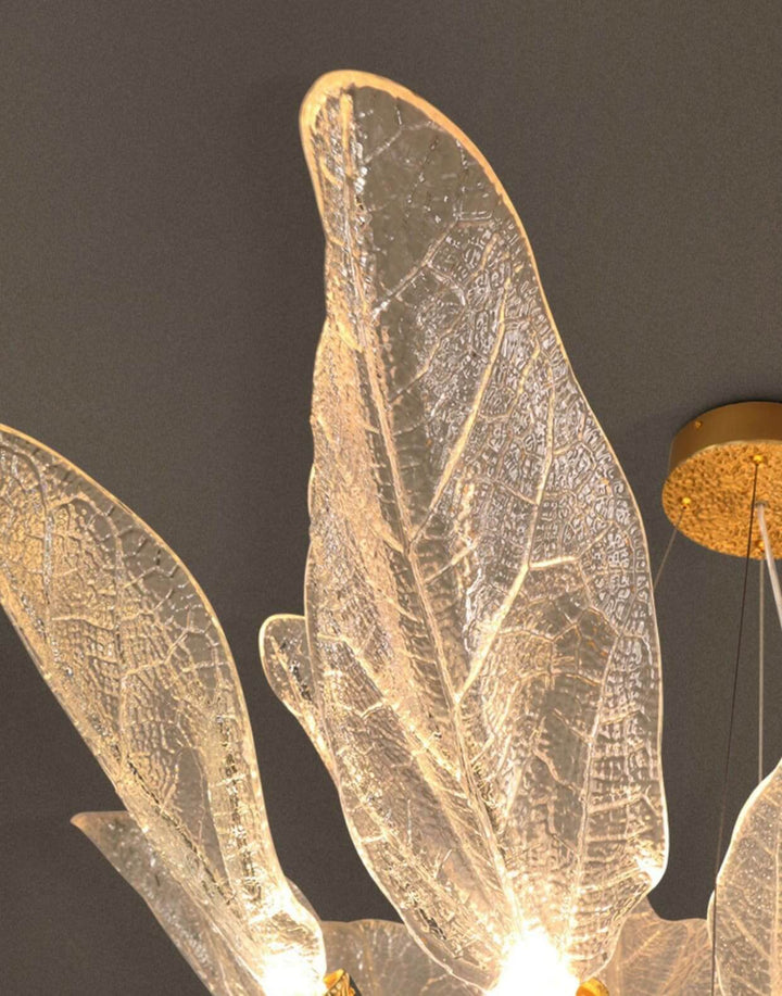 Zybril Chandelier - Modern Brass Art Deco Floral Light Fixture