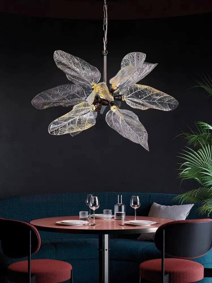 Zybril Chandelier - Modern Brass Art Deco Floral Light Fixture