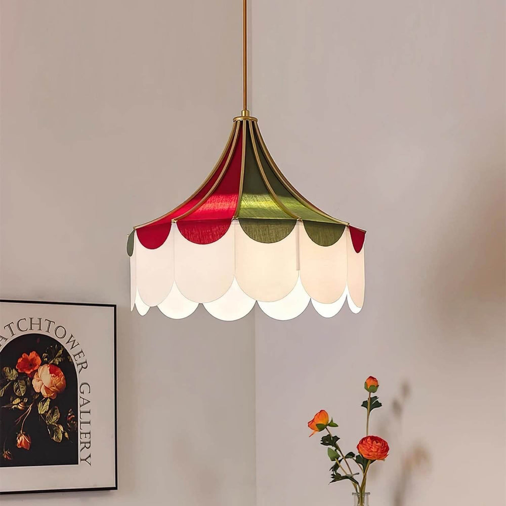Zylaris Pendant Lighting – Contemporary Fabric Metal Light for bedroom