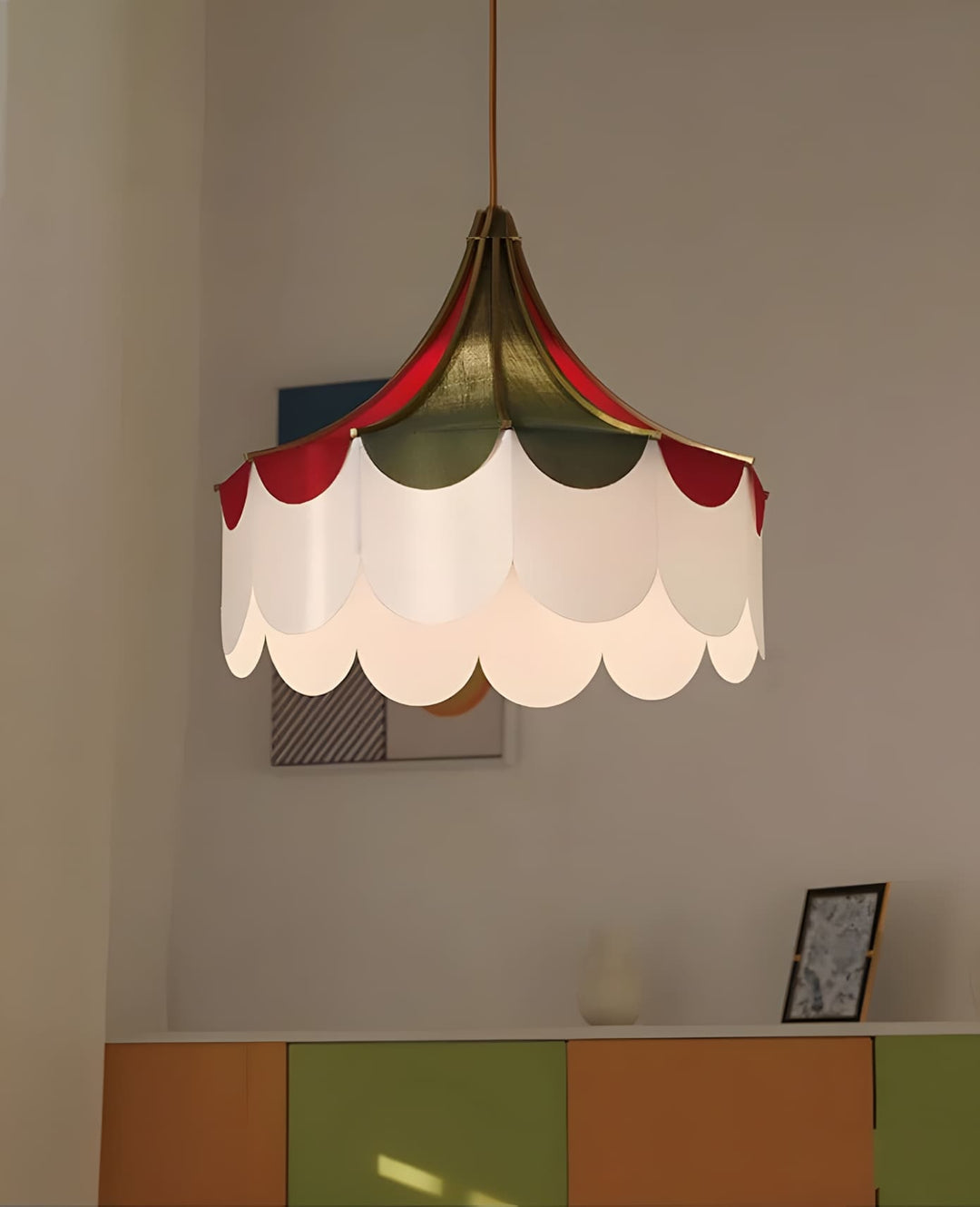 Zylaris Pendant Lighting – Contemporary Fabric Metal Light for bedroom
