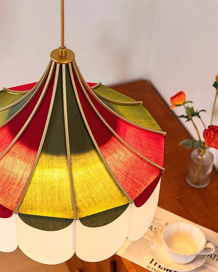Zylaris Pendant Lighting – Contemporary Fabric Metal Light for bedroom
