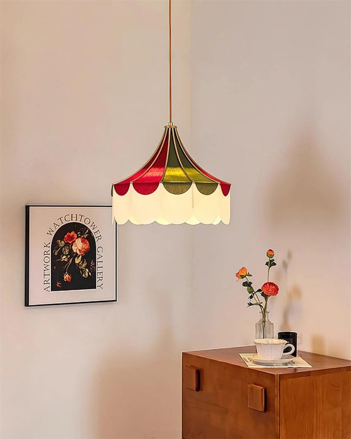 Zylaris Pendant Lighting – Contemporary Fabric Metal Light for bedroom