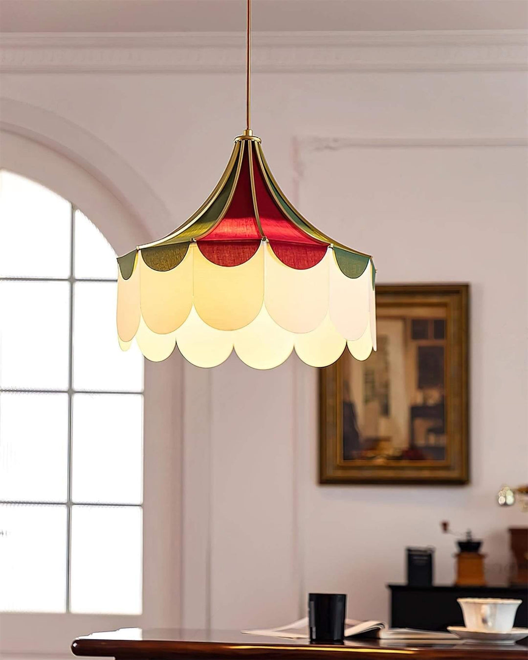Zylaris Pendant Lighting – Contemporary Fabric Metal Light for bedroom