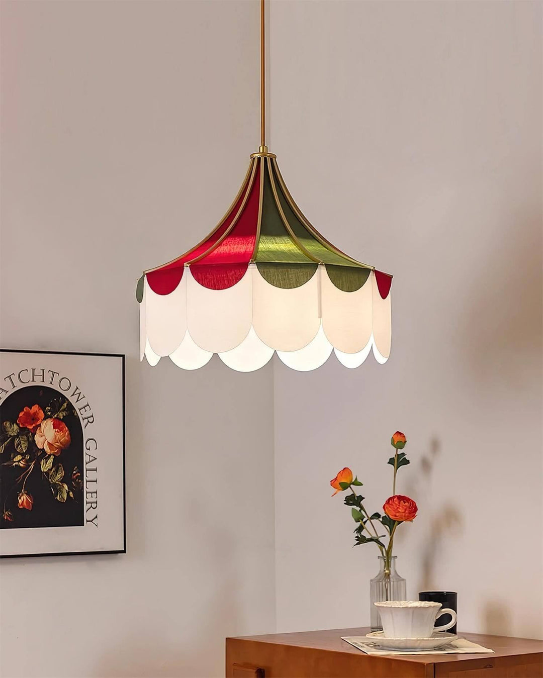 Zylaris Pendant Lighting – Contemporary Fabric Metal Light for bedroom