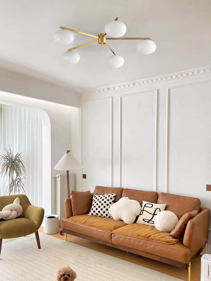 Zylor Ceiling Light | Modern Minimalist Milky White Glass Lamp