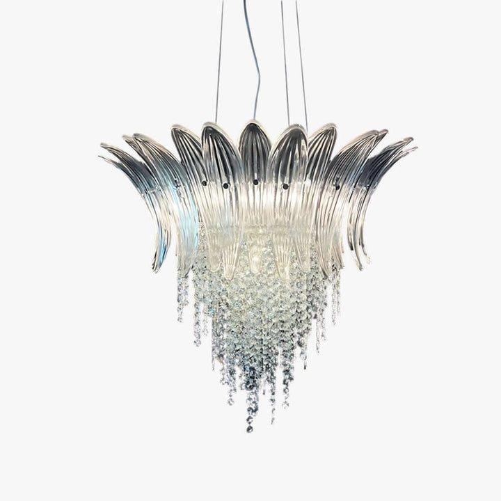 Zylume Dining Room Ceiling Light - Elegant Blown Glass Chandelier