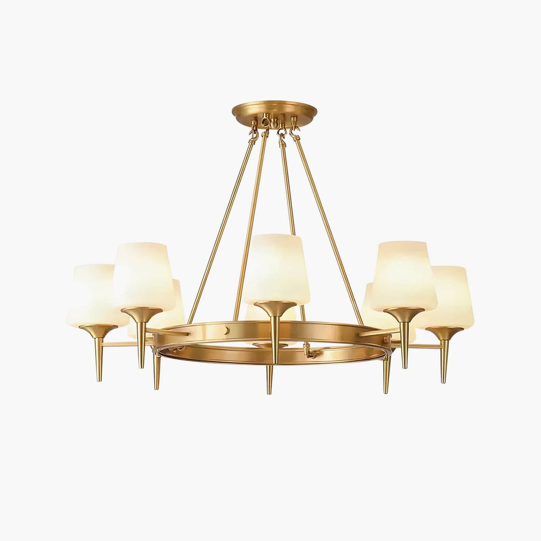 Zynofa Chandelier | Vintage Brass & Glass for Living Room