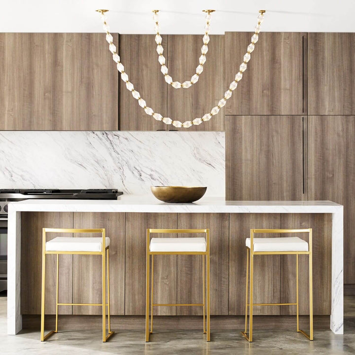 Zypheria Chandelier - Modern Chrome Beaded Glass Art Deco Light
