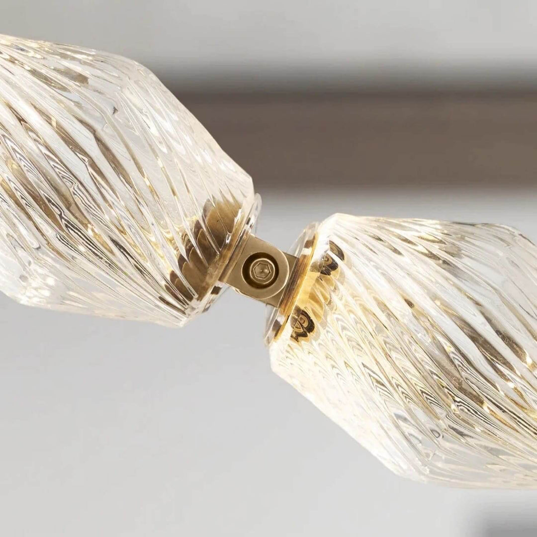Zypheria Chandelier - Modern Chrome Beaded Glass Art Deco Light