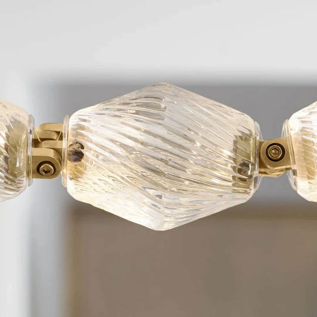 Zypheria Chandelier - Modern Chrome Beaded Glass Art Deco Light