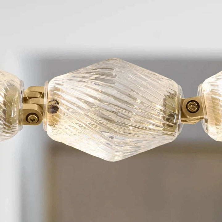 Zypheria Chandelier - Modern Chrome Beaded Glass Art Deco Light