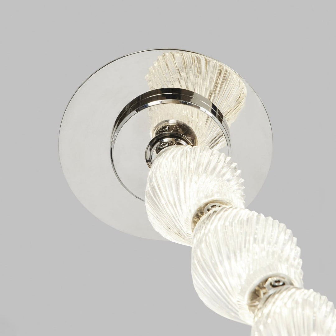 Zypheria Chandelier - Modern Chrome Beaded Glass Art Deco Light