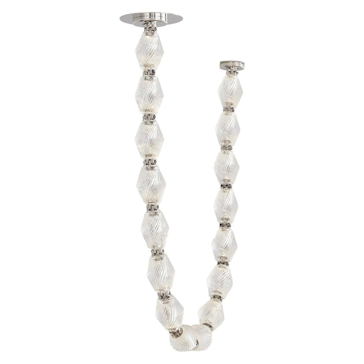 Zypheria Chandelier - Modern Chrome Beaded Glass Art Deco Light