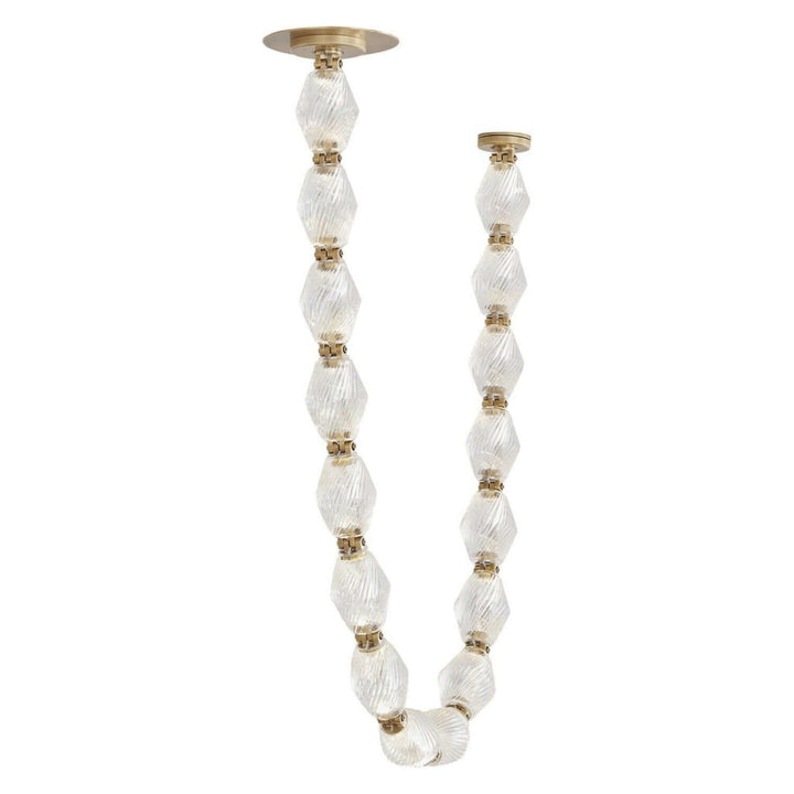 Zypheria Chandelier - Modern Chrome Beaded Glass Art Deco Light