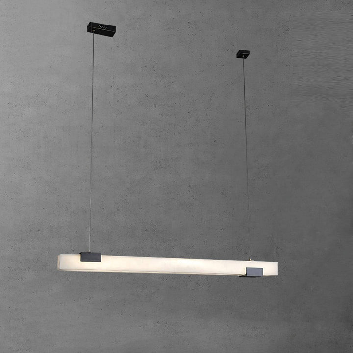 Cary Alabaster Pendant Light showcasing a linear design, perfect for contemporary kitchen island lighting.