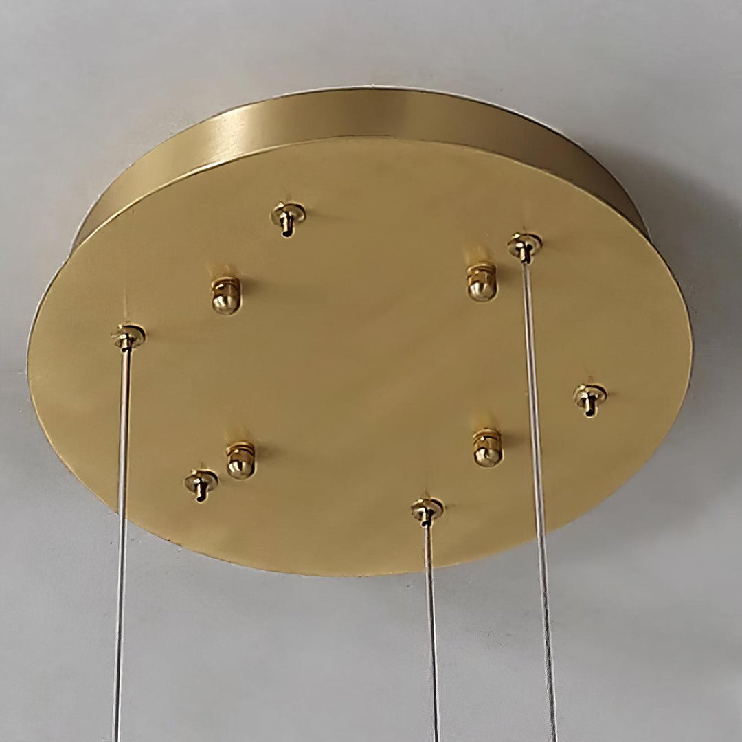 Marika Circle Alabaster Chandelier | Modern Living Room | Vinlighting | Vinlighting | Vinlighting
