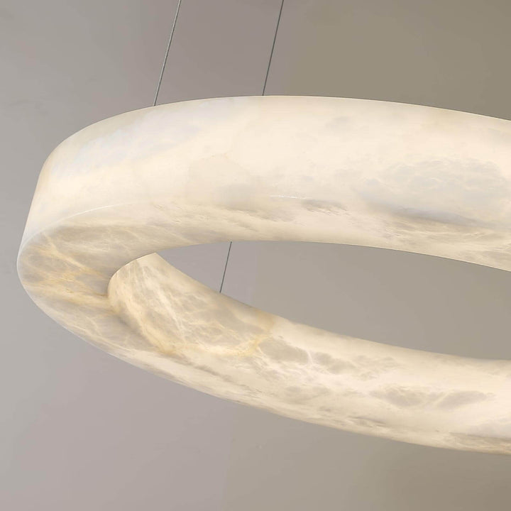 Marika Circle Alabaster Chandelier | Modern Living Room | Vinlighting | Vinlighting | Vinlighting