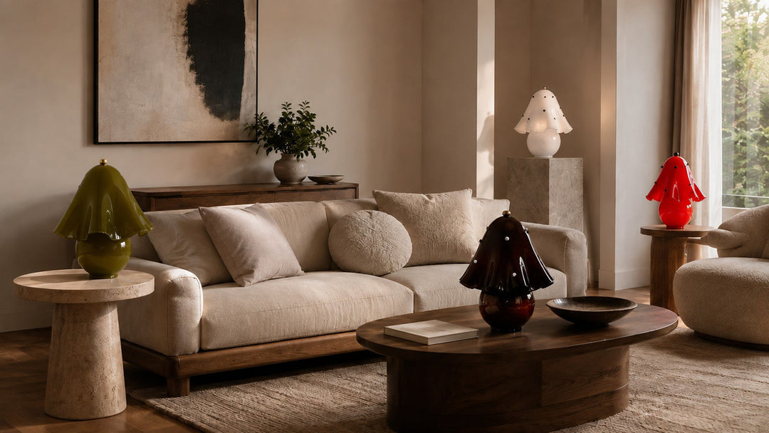 Novrae Table Light: A Sculptural Glass Accent for Modern Interiors