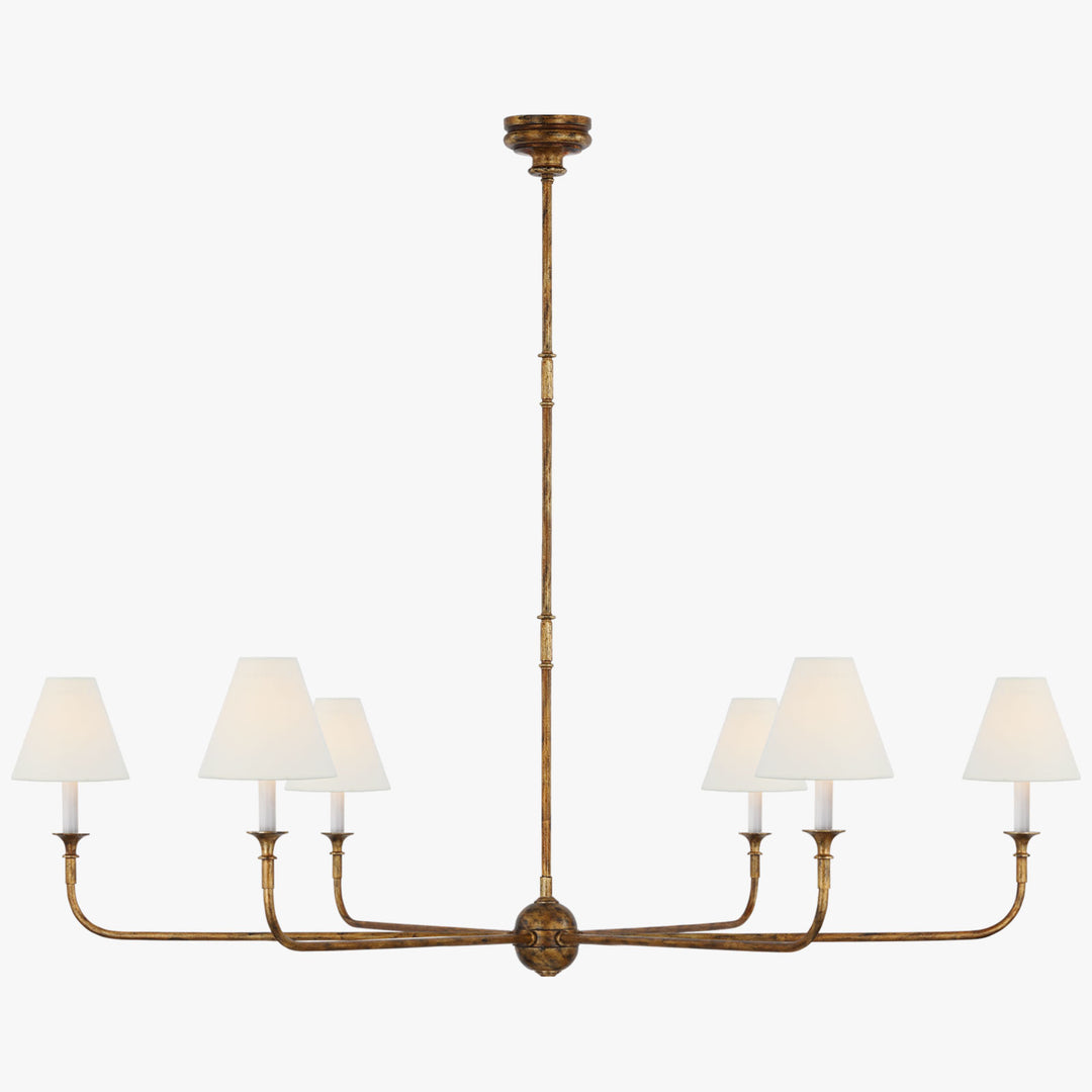 Piaf Grande Chandelier – Modern Mid Century Brass Light for Dining | Vinlighting