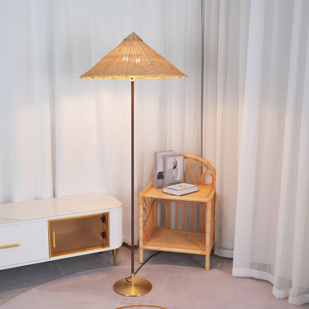 9602 Rattan Art Deco Floor Lamp for Living Room | Vinlghting | Vinlighting | Vinlighting