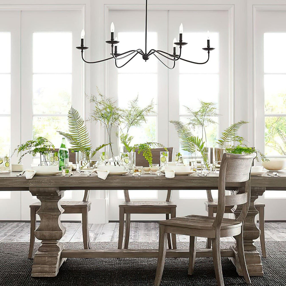 Abigeal Chandelier – Vintage Brass Ceiling Light with Candle Bulbs | Vinlighting | Vinlighting