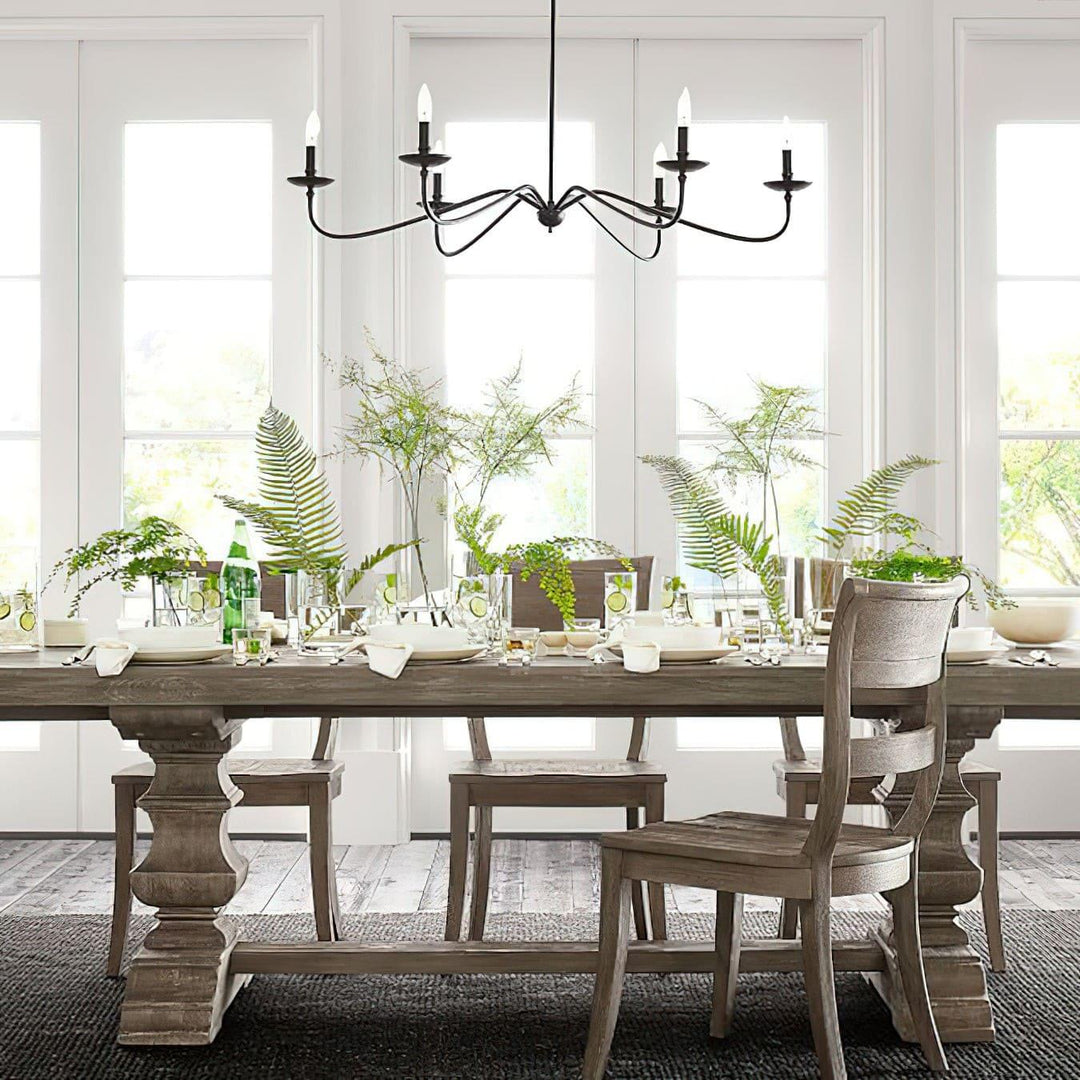 Abigeal Chandelier – Vintage Brass Ceiling Light with Candle Bulbs | Vinlighting | Vinlighting