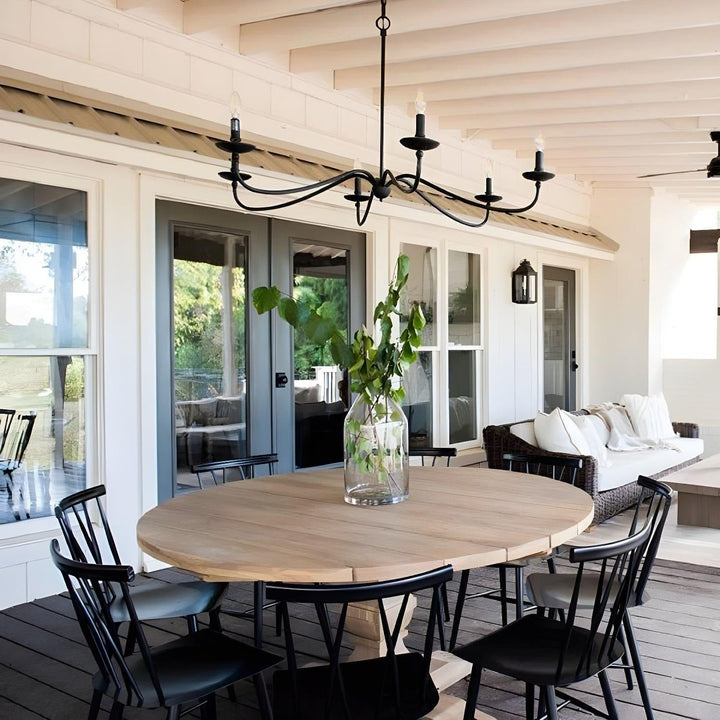 Abigeal Chandelier – Vintage Brass Ceiling Light with Candle Bulbs | Vinlighting | Vinlighting