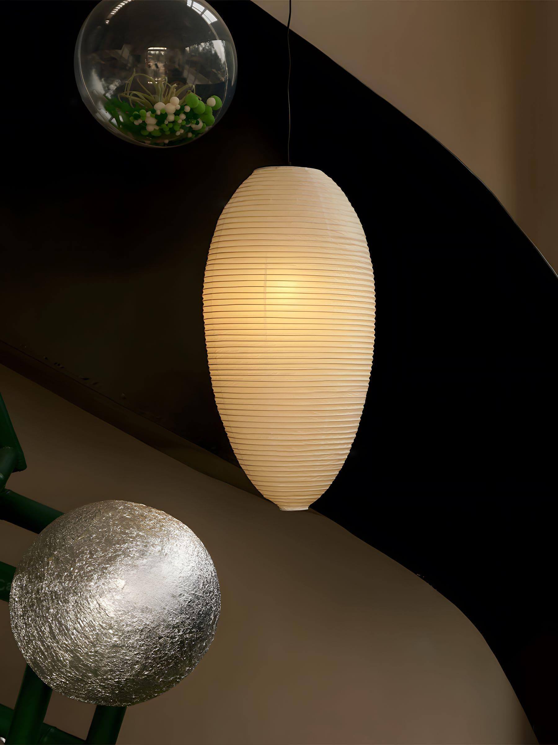 Akari 23A 24A Paper & Bamboo Pendant Light | Hanging Lamp for