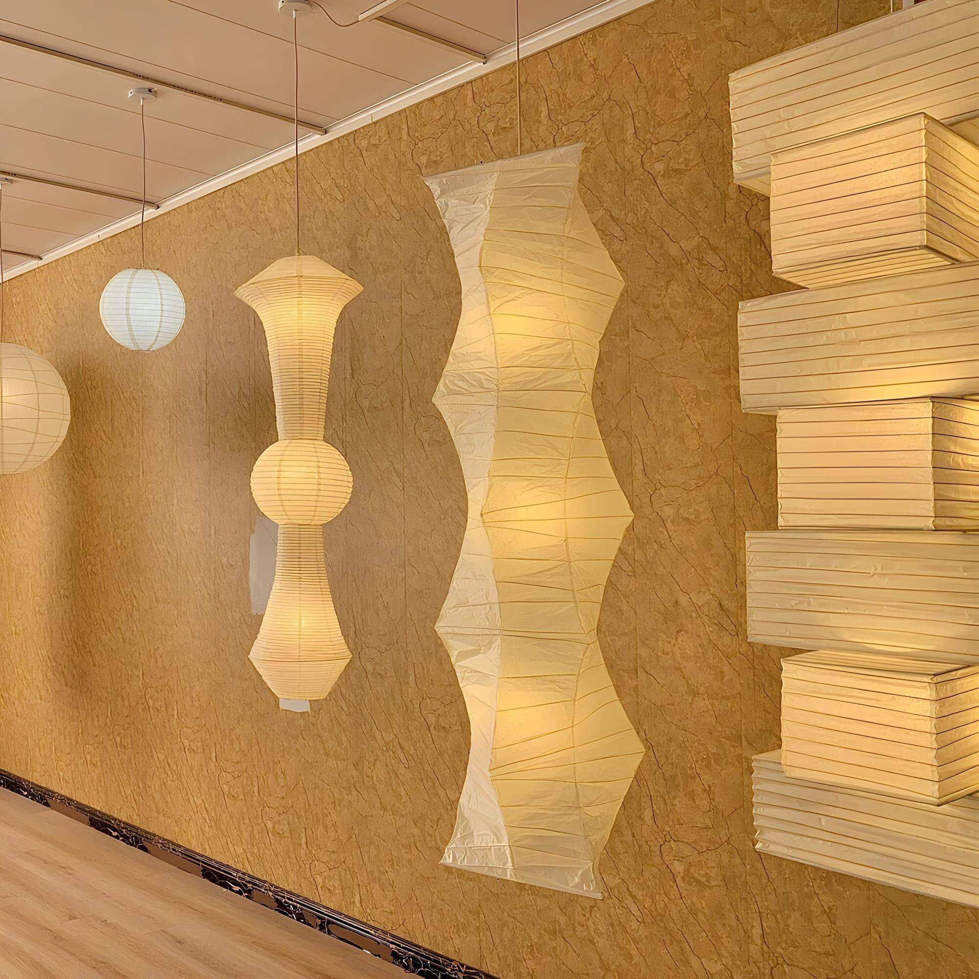 Akari 33N Washi Paper Pendant Light | Long Hanging for Corner