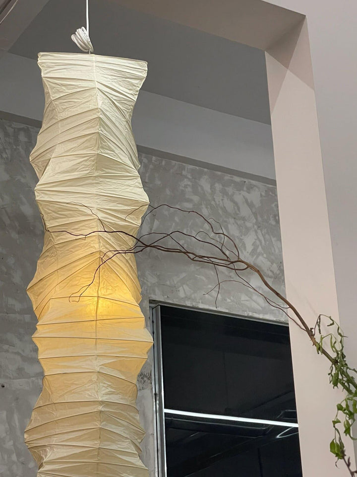Akari 33N Washi Paper Pendant Light | Long Hanging for Corner Decor | Vinlighting | Vinlighting