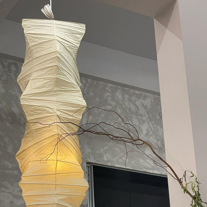 Akari 33N Washi Paper Pendant Light | Long Hanging for Corner Decor | Vinlighting | Vinlighting