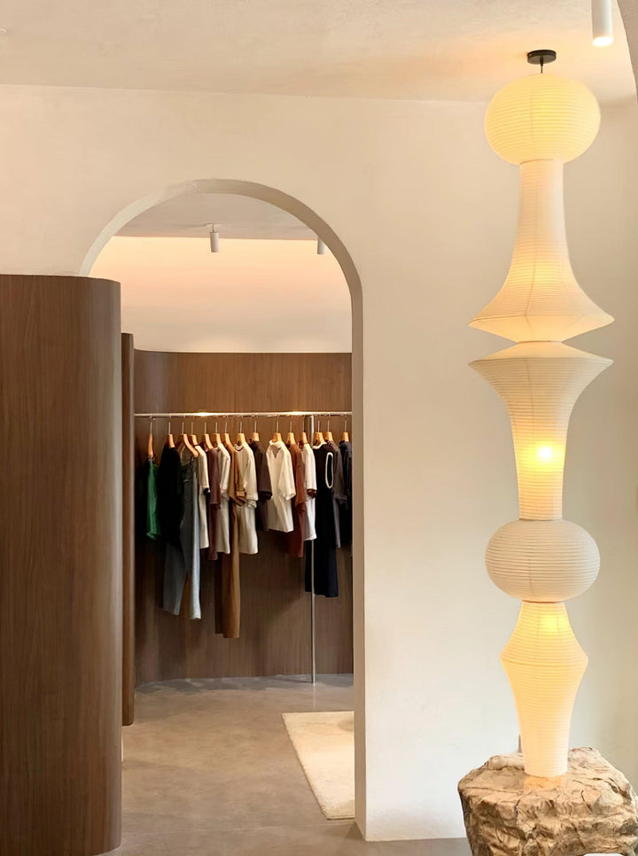 Akari E H Rice Paper Pendant Light - Hanging Lamp for Office & Stair | Vinlighting | Vinlighting