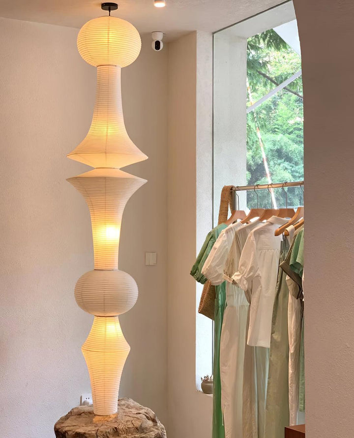 Akari E H Rice Paper Pendant Light - Hanging Lamp for Office & Stair | Vinlighting | Vinlighting