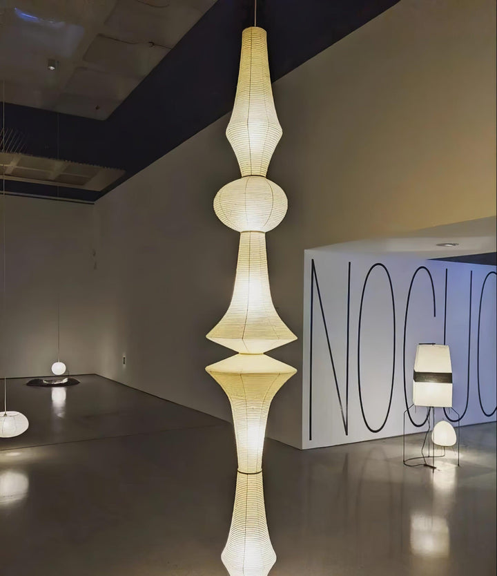 Akari E H Rice Paper Pendant Light - Hanging Lamp for Office & Stair | Vinlighting | Vinlighting
