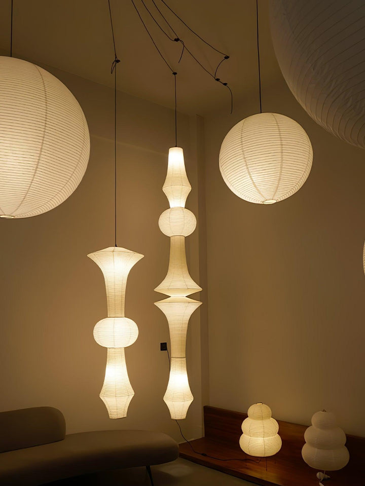 Akari E H Rice Paper Pendant Light - Hanging Lamp for Office & Stair | Vinlighting | Vinlighting