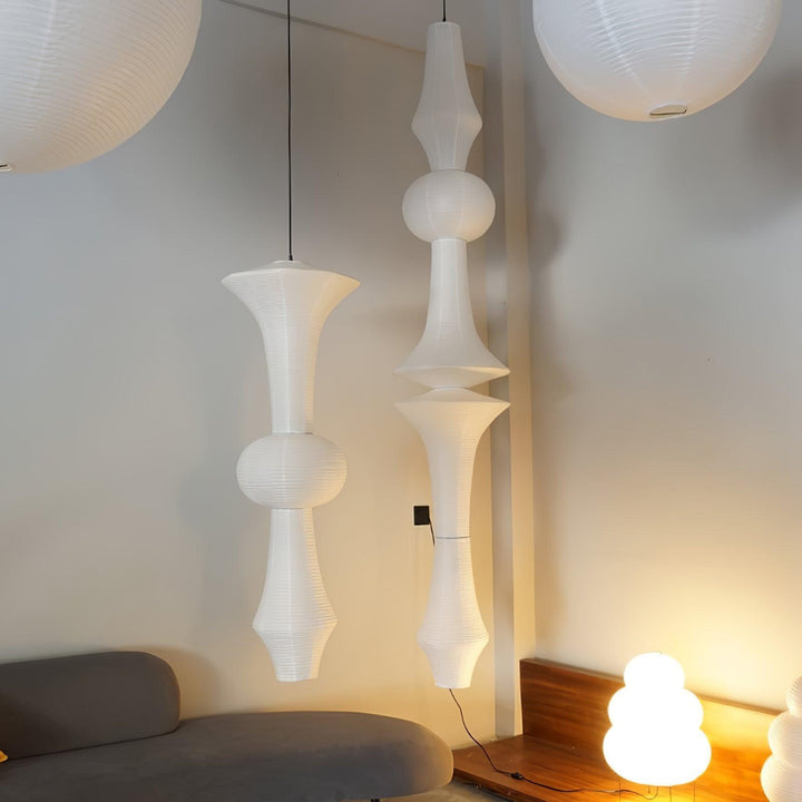 Akari E H Rice Paper Pendant Light - Hanging Lamp for Office & Stair | Vinlighting | Vinlighting