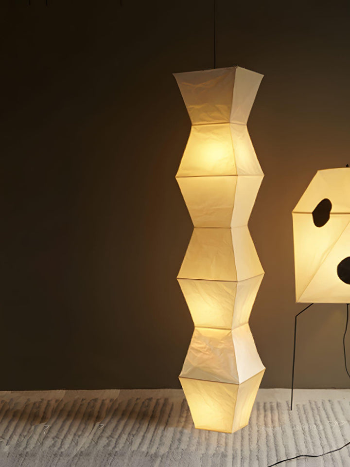 Akari L7 Washi Paper Pendant Light - Art Deco Hanging Lamp for Hallway | Vinlighting | Vinlighting